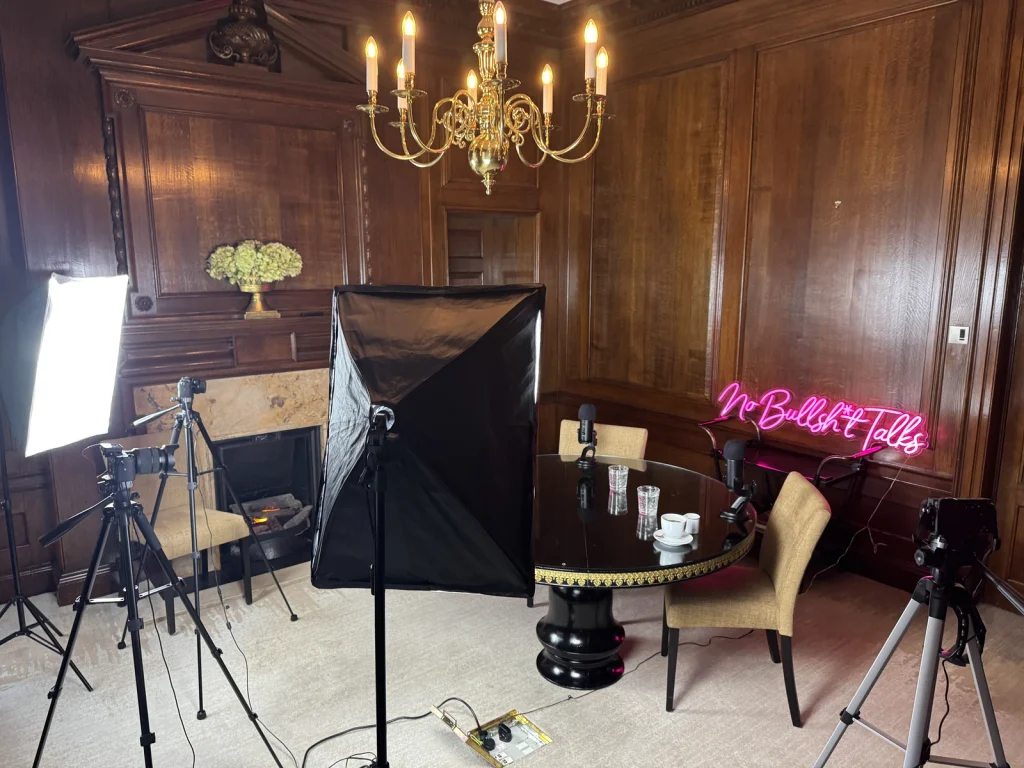 Behind the scenes at a No Bullsh*t Talks podcast
recording